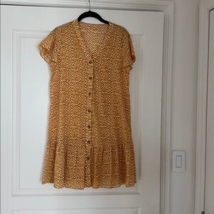 Yellow Button-Down Dress